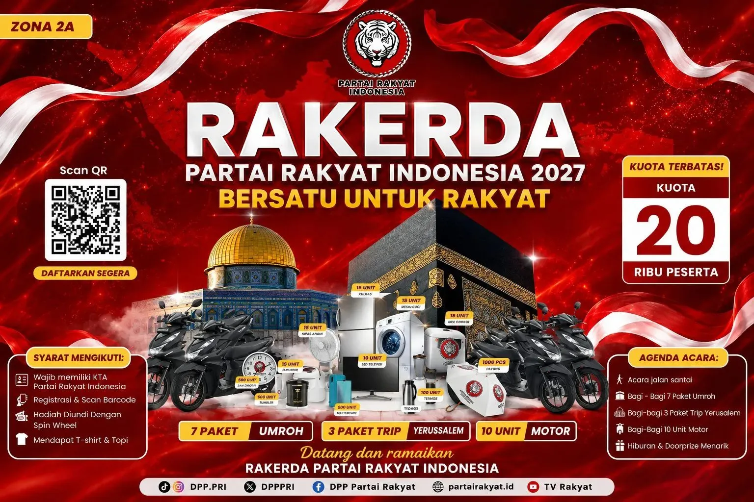 Sumut Bersatu untuk Rakyat, Rakerda PRI 2027 Targetkan 20 Ribu Peserta